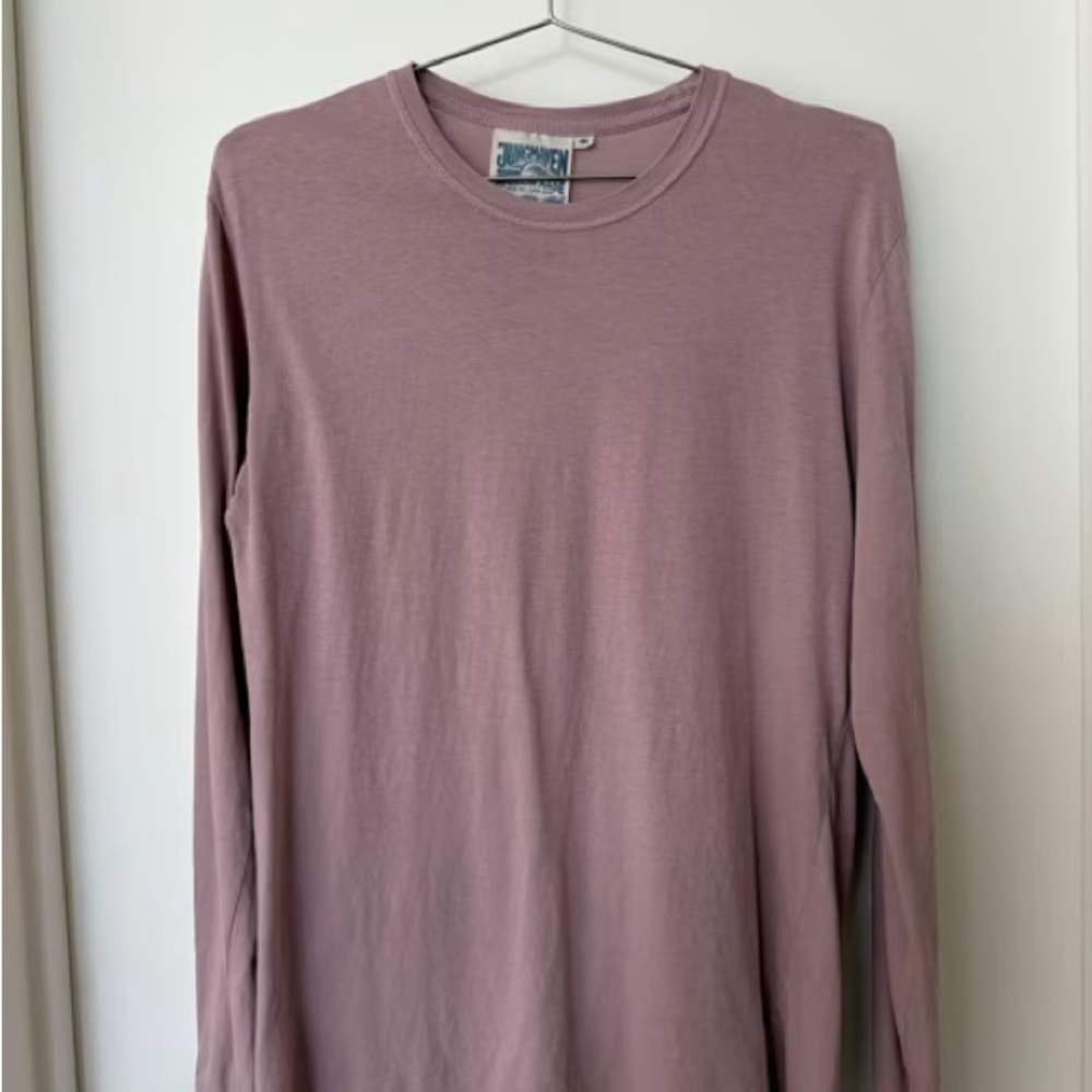 Jungmaven Pavones Long Sleeve Tee - Rose Quartz